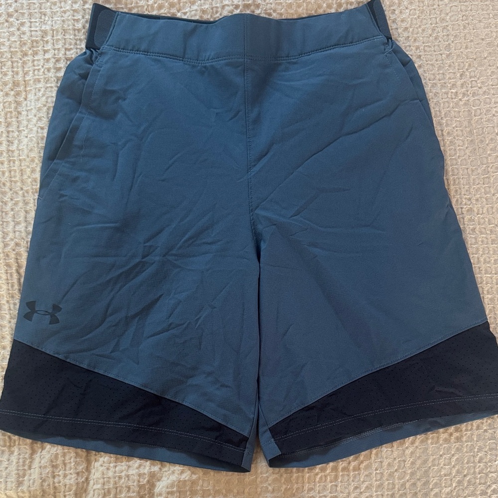 Under Armour Slate Blue and Black Heatgear Performance Shorts